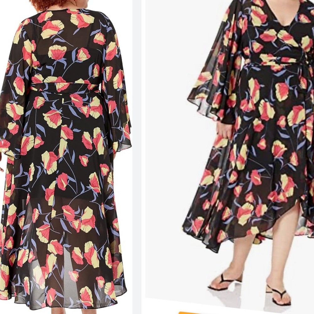 New City chic  plus size Floral Maxi vixen Dress size 22